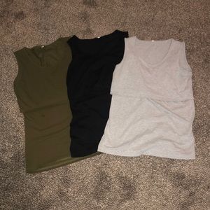 3 nursing tanks